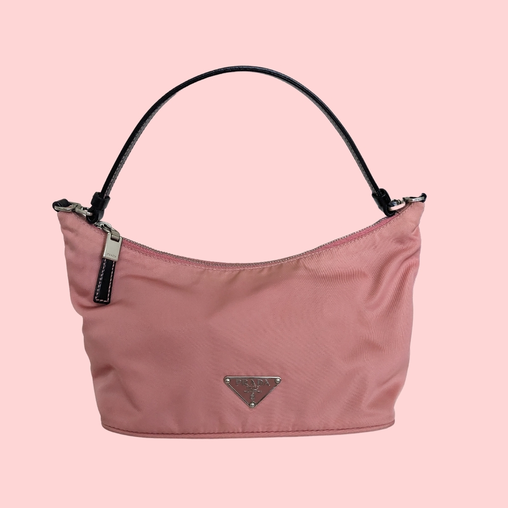 Prada Tessuto Sirio Nylon Mini Shoulder Bag Pink